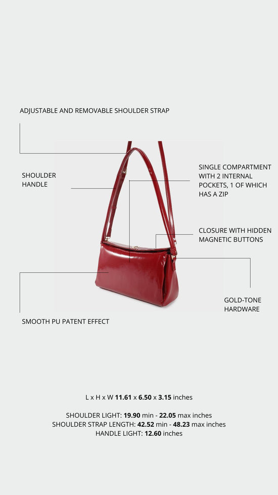 Borsa a spalla FEBE - BOLD RED