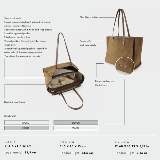 Borsa a spalla MELISSA BIG SIMILSUEDE - OLIVE GREEN