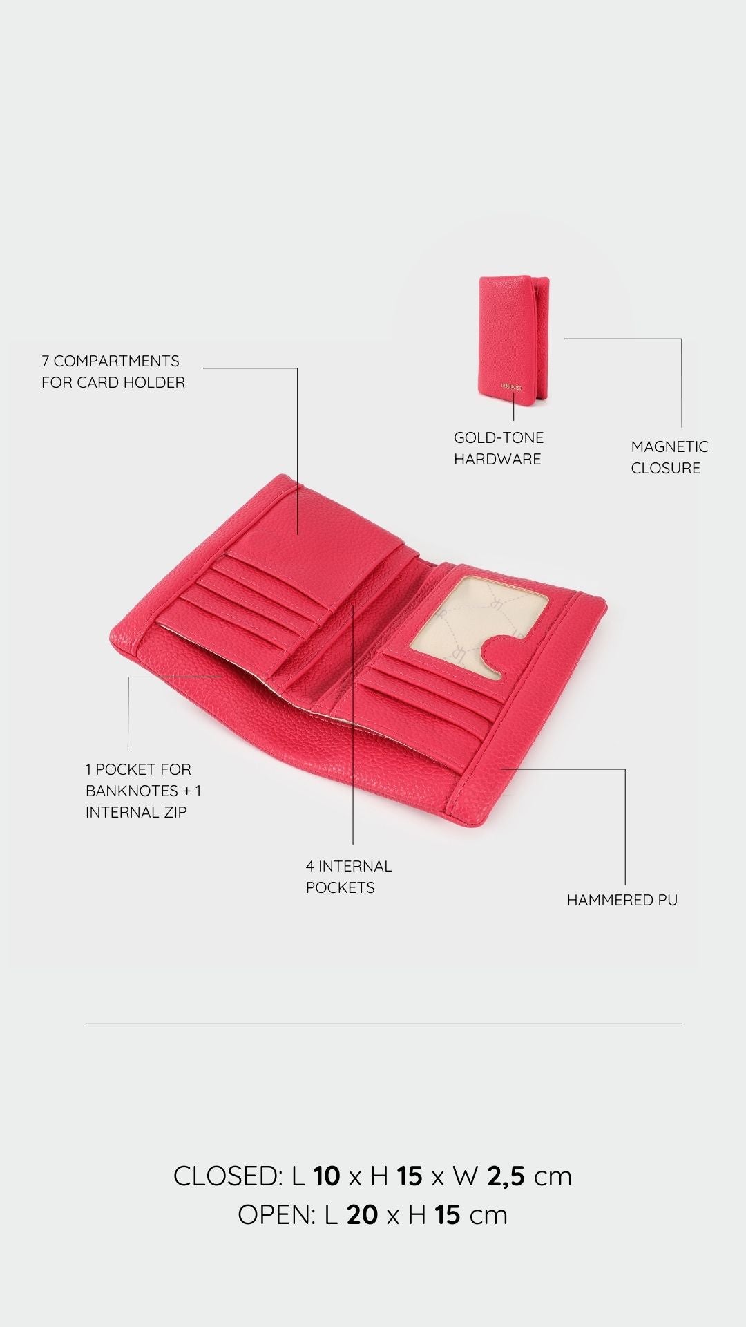 Portafoglio CHERYL BIG -STRAWBERRY