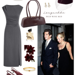 Shoulder bag LONGUETTE - DEEP WINE RED