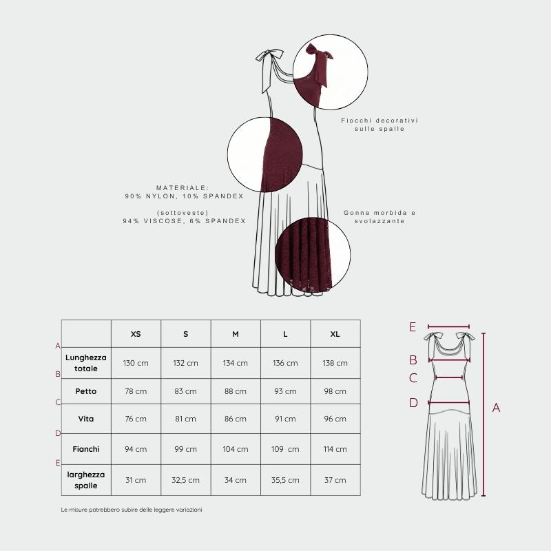Vestito NIKI - BURGUNDY