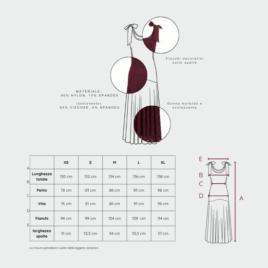 Vestito NIKI - BURGUNDY