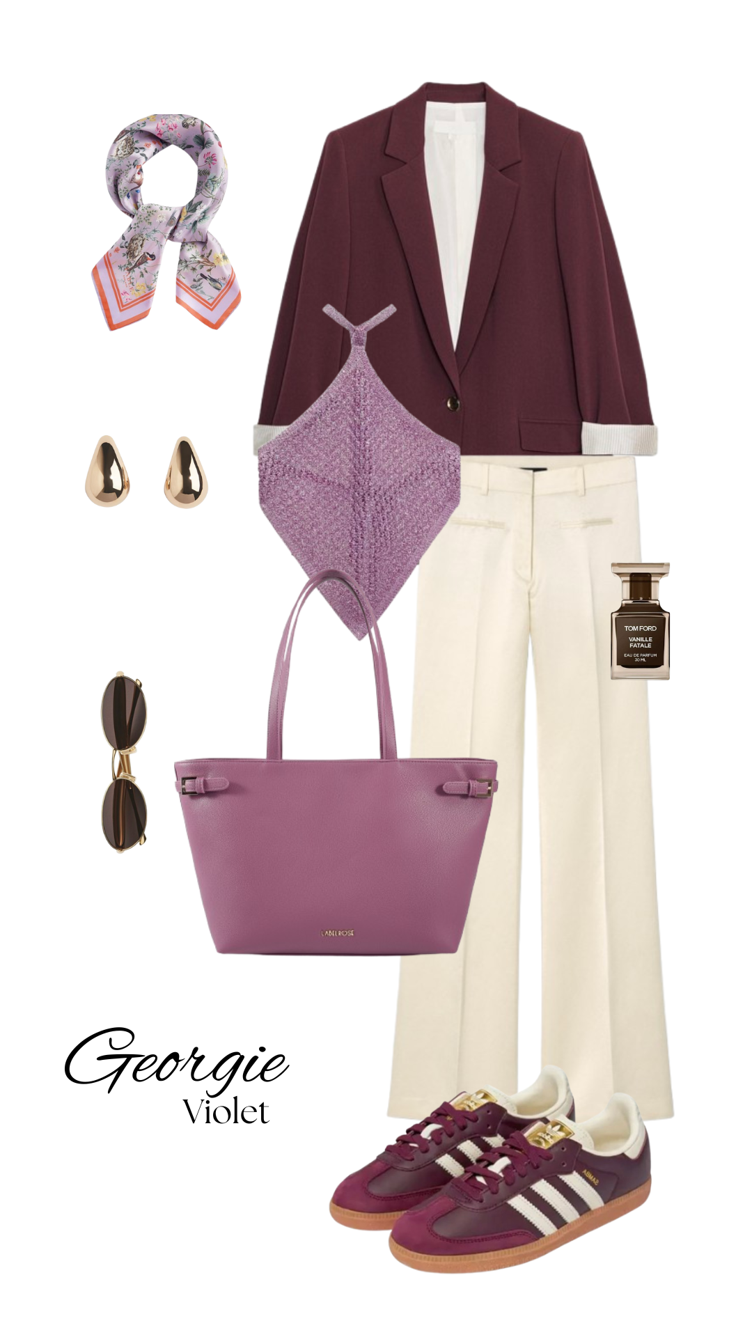 Borsa a spalla Georgie - VIOLET