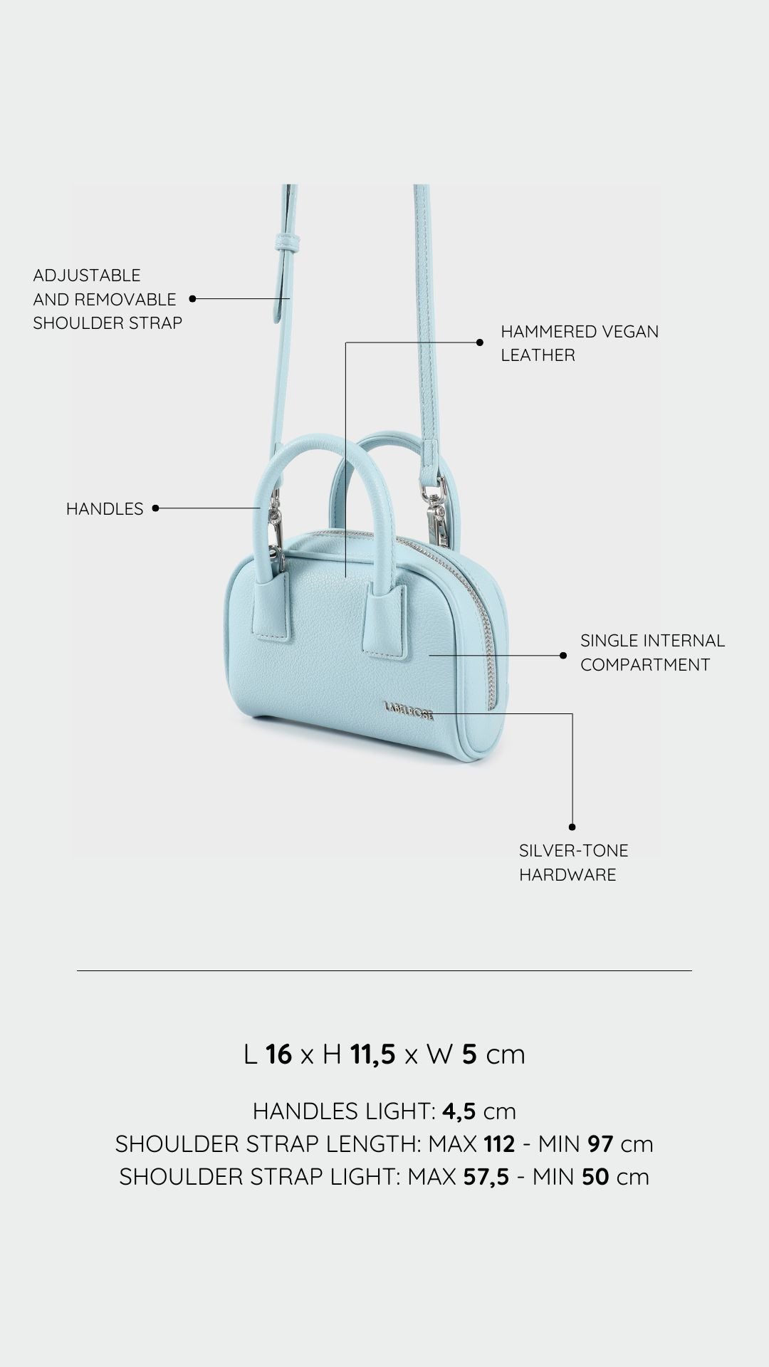 Mini bag ZELDA - LIGHT BLUE