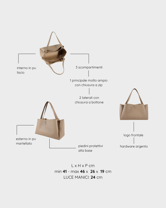 Borsa a spalla IVORY - BAYLES TAUPE