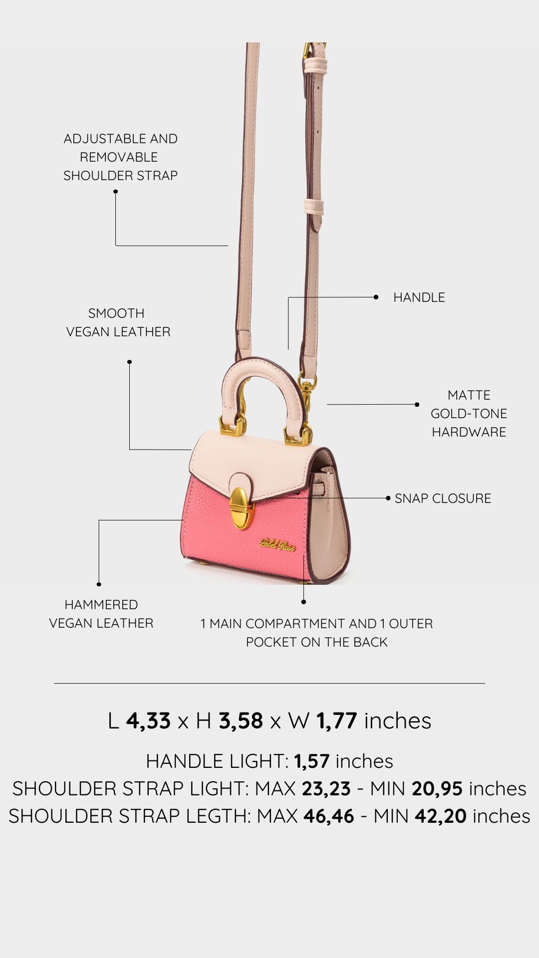 Mini bag KITTY - PINK