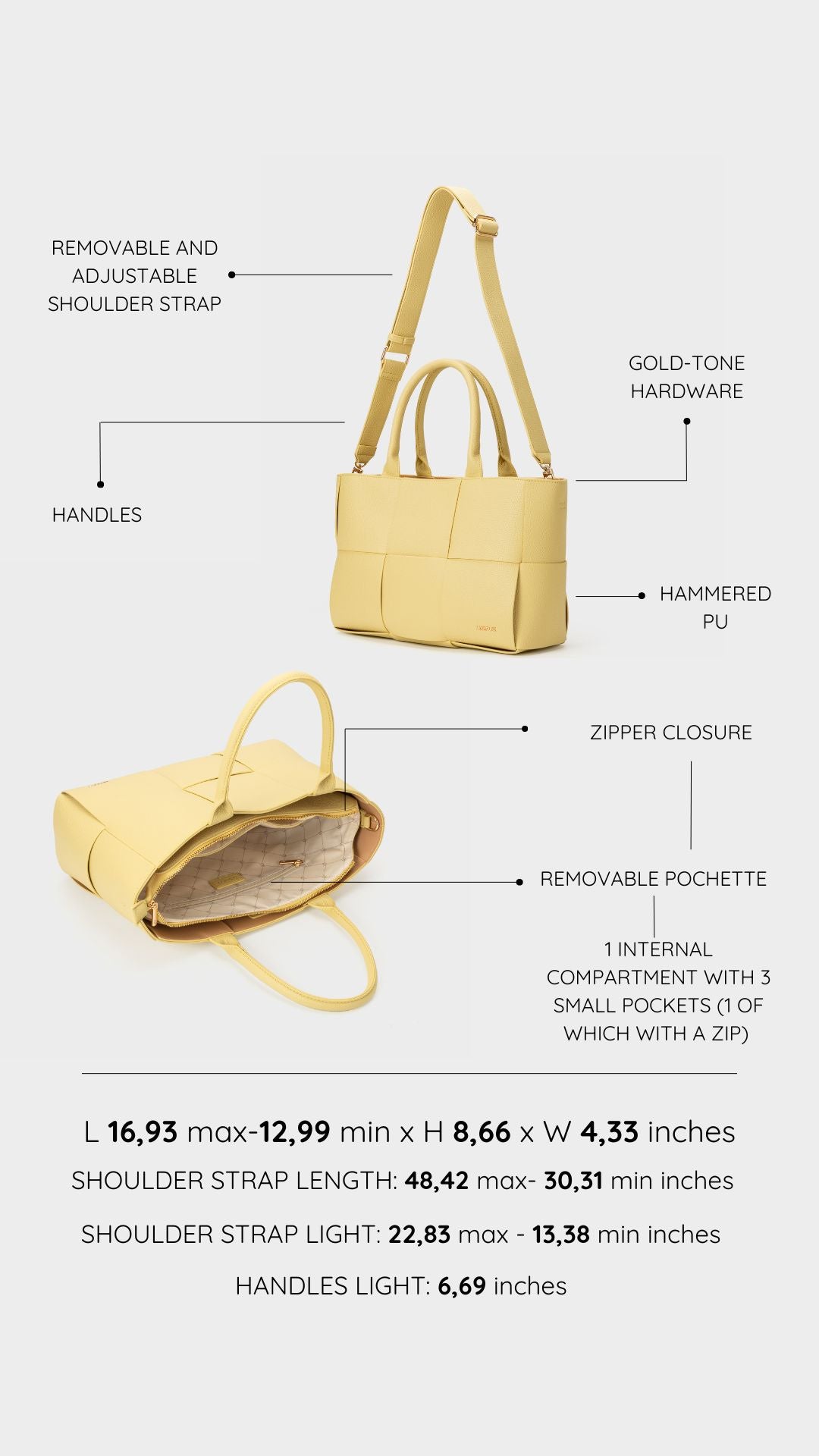 Borsa a mano ROSY - DAFFODIL