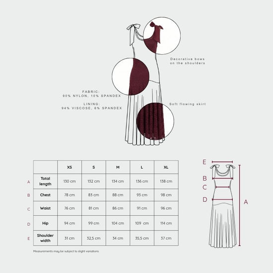 Vestito NIKI - BURGUNDY