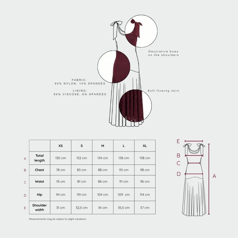 Vestito NIKI - BURGUNDY