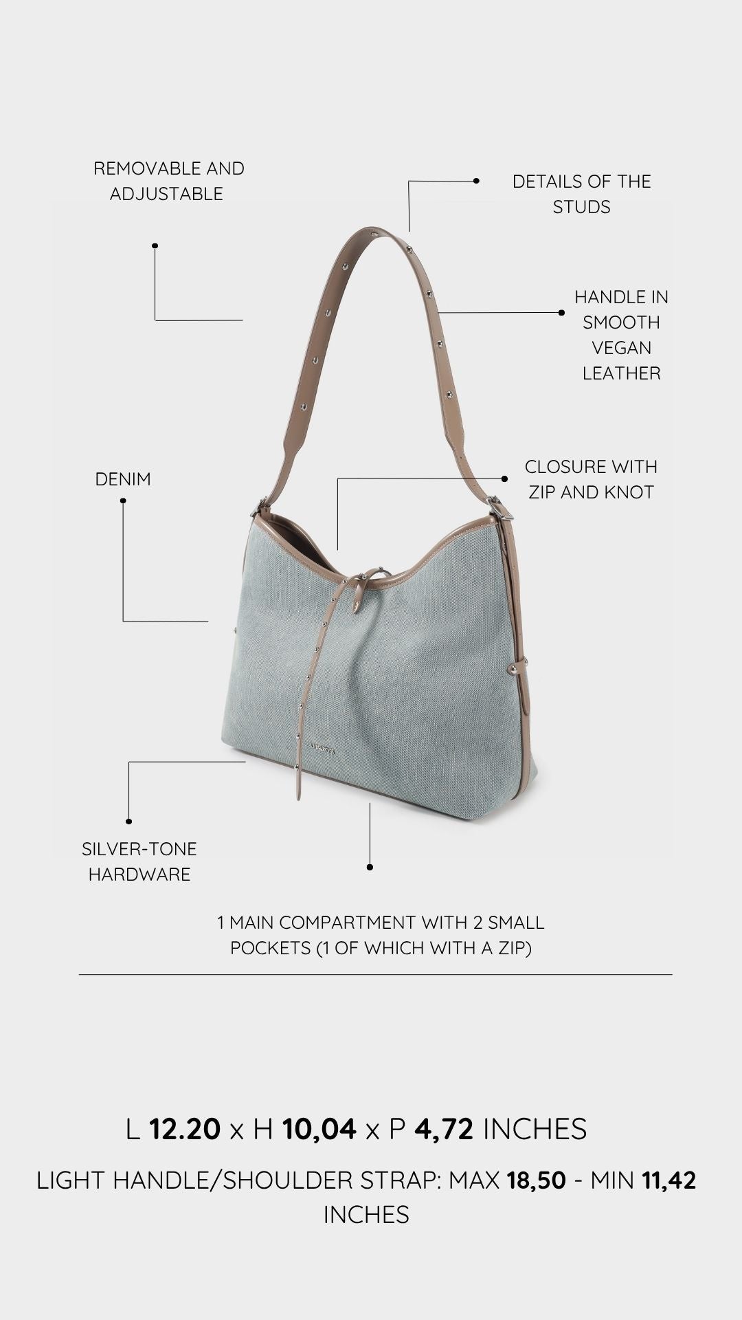 Borsa a spalla BROOKE 2.0 - TAUPE