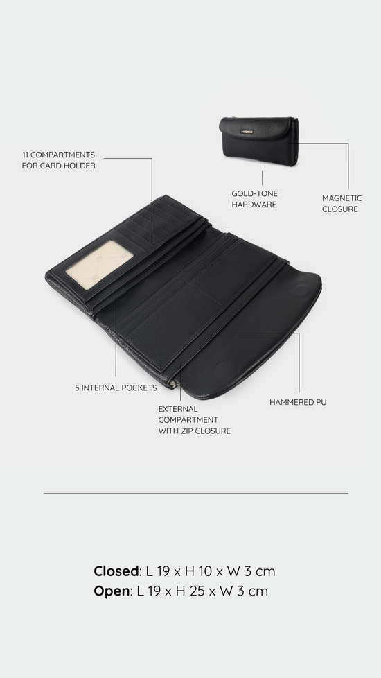 Portafoglio GEORGIE WALLET - BLACK