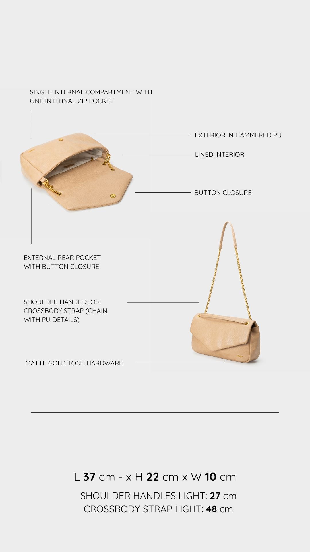 Borsa a spalla KAYLA- BEIGE