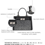 Borsa a mano PARIS MINI STRASS  - BLACK SILVER