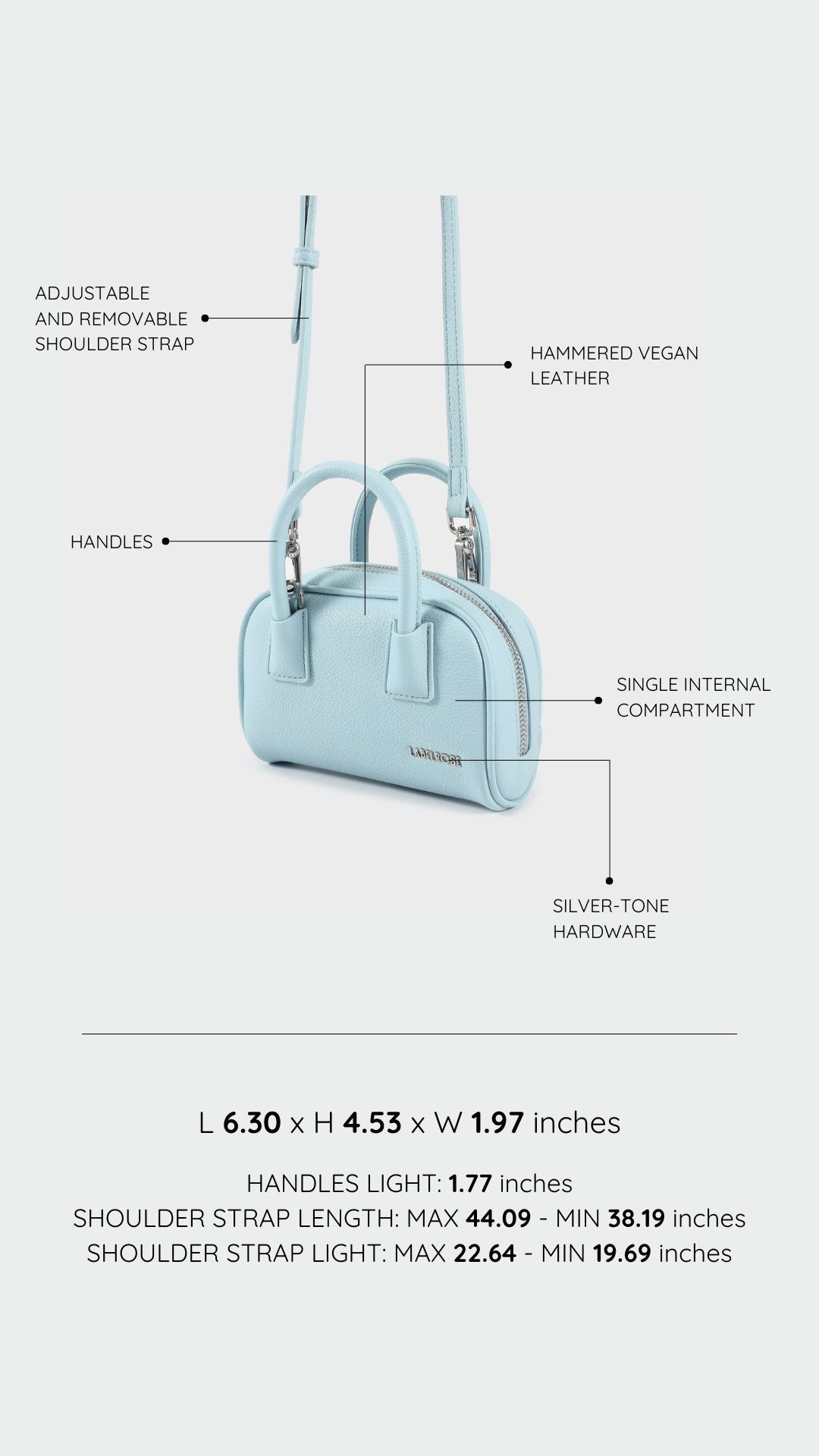 Mini bag ZELDA - LIGHT BLUE