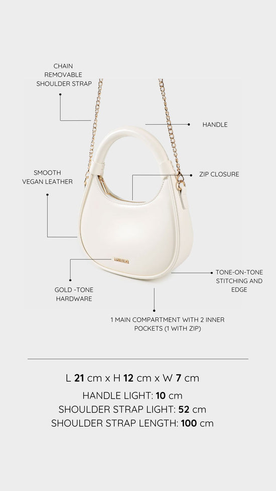 Mini bag a mano LADY - IVORY