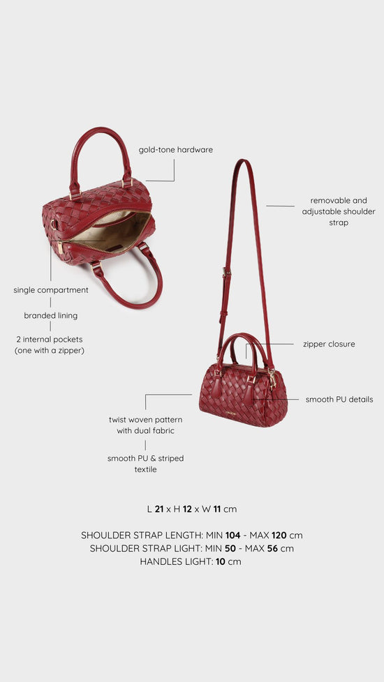 Borsa a mano TWIST- CHERRY