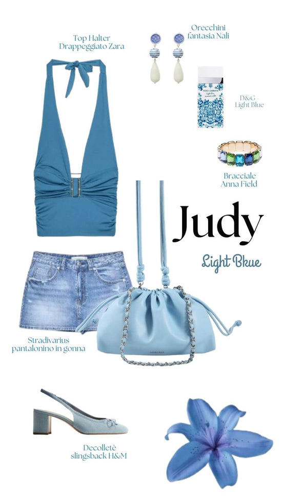 Borsa a tracolla JUDY - LIGHT BLUE