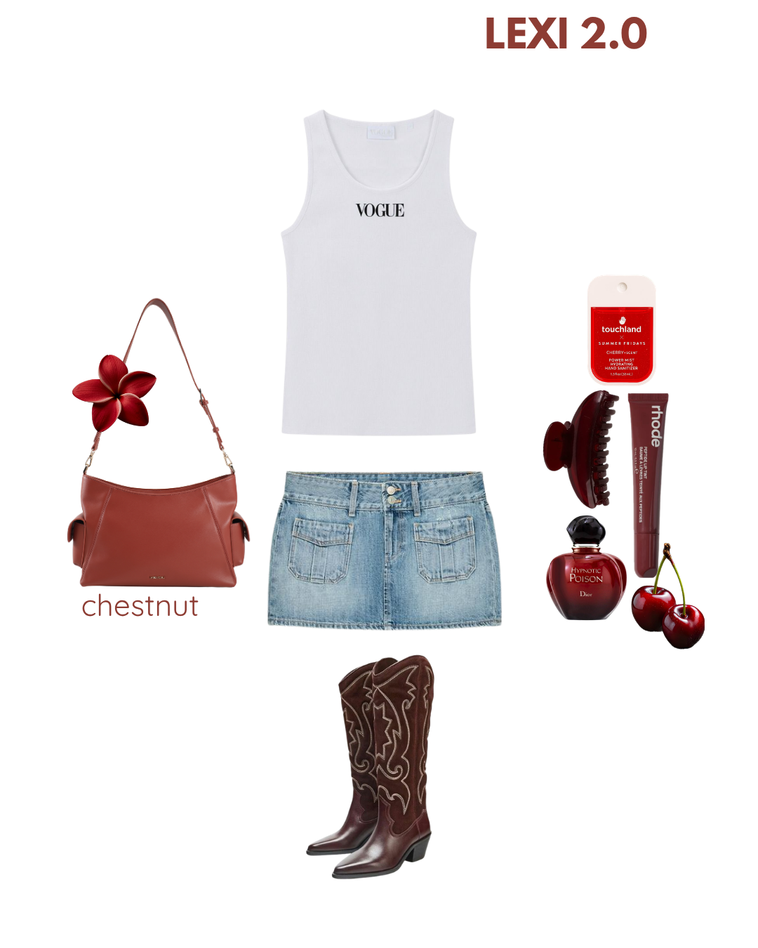 LEXI 2.0 Shoulder Bag - CHESTNUT