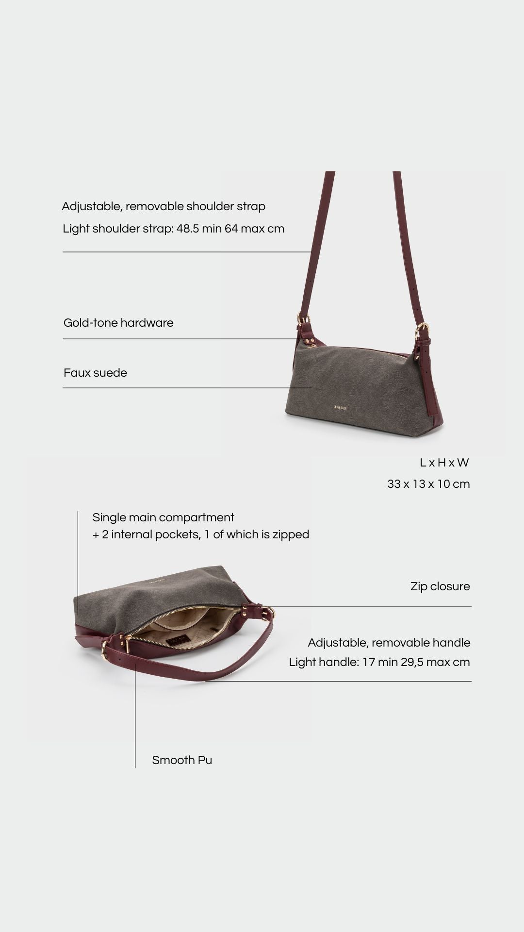 Borsa a spalla DUA - TAUPE