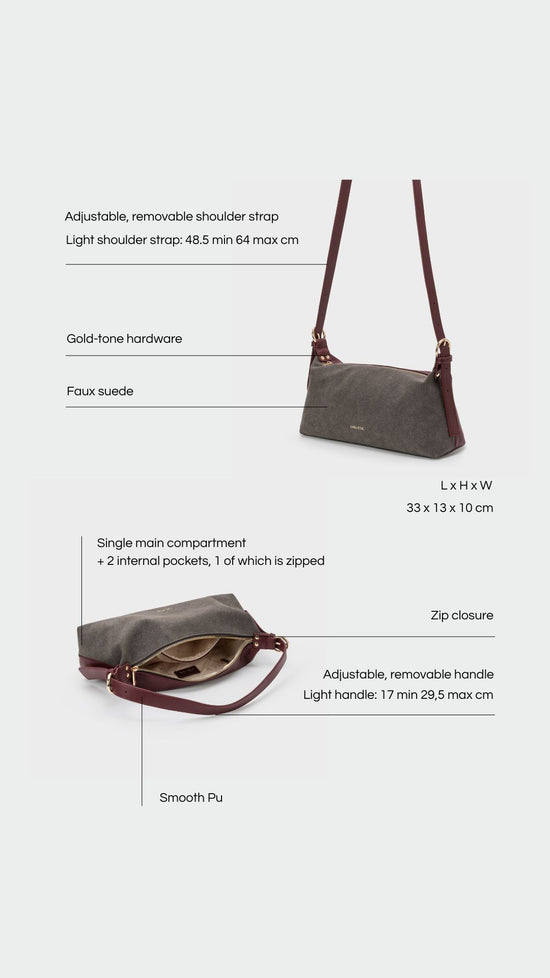 Borsa a spalla DUA - TAUPE