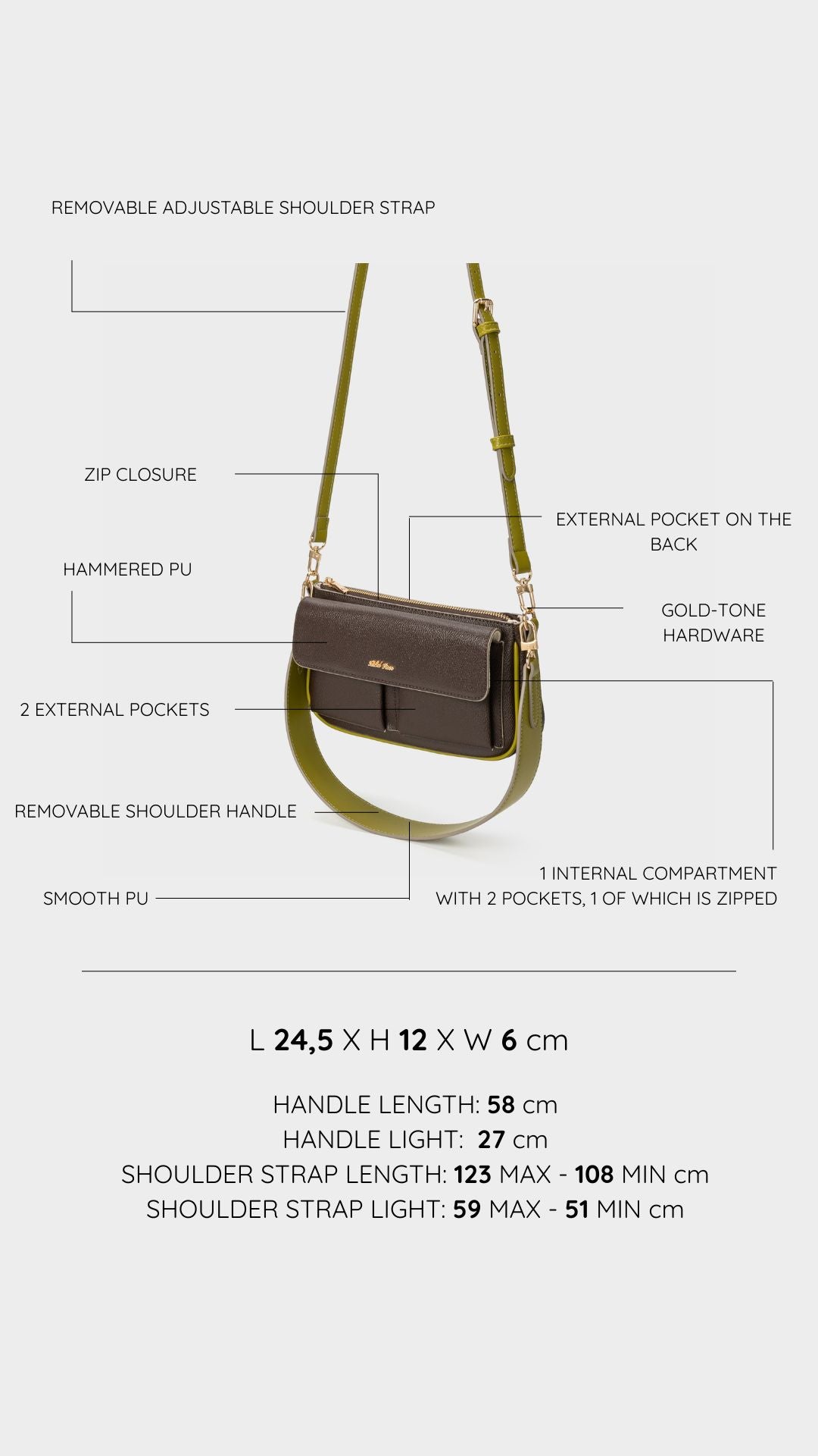 Borsa a spalla SABRINA - GREEN