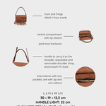 Borsa a spalla MEREDITH - LIGHT BROWN