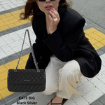 Borsa a spalla KATE BIG - BLACK SILVER