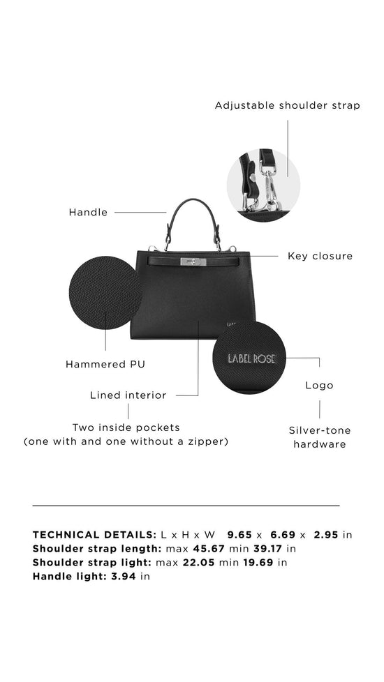 Borsa a mano PARIS SMALL - BLACK SILVER