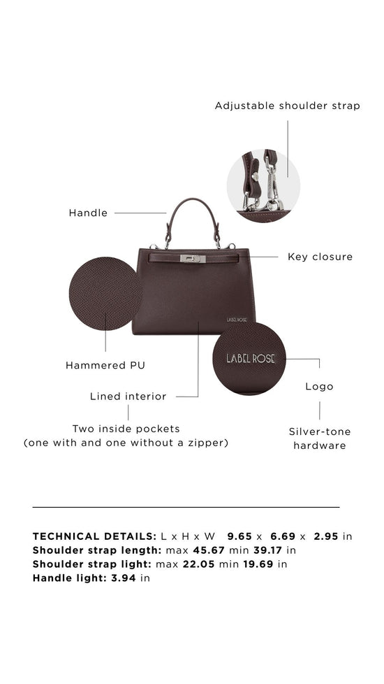 Borsa a mano PARIS SMALL - DARK CHOCOLATE