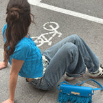 GRACE LONG LE Shoulder Bag - TURQUOISE
