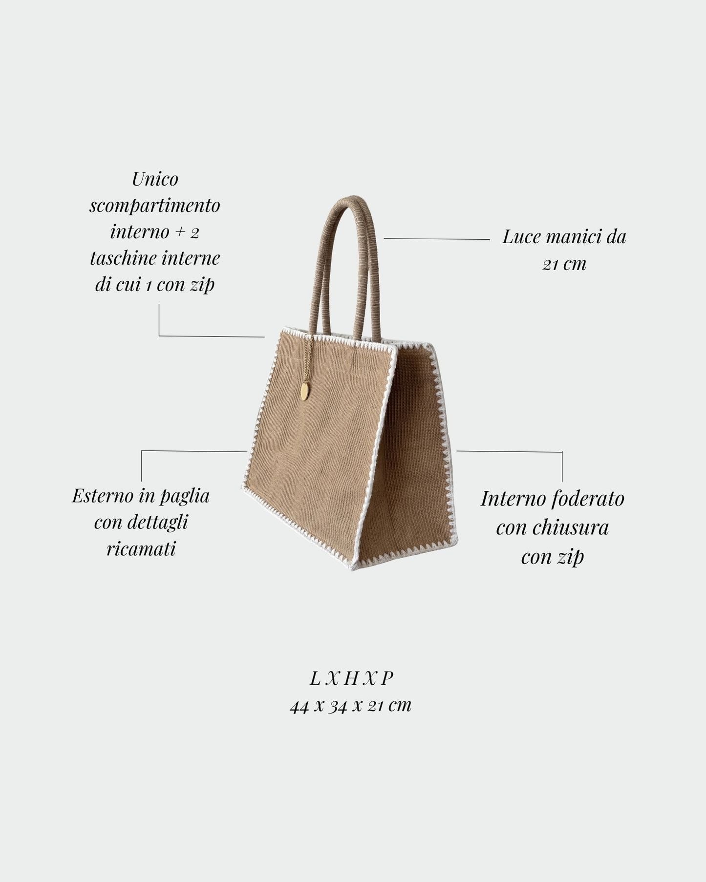 AZURE straw bag - WHITE