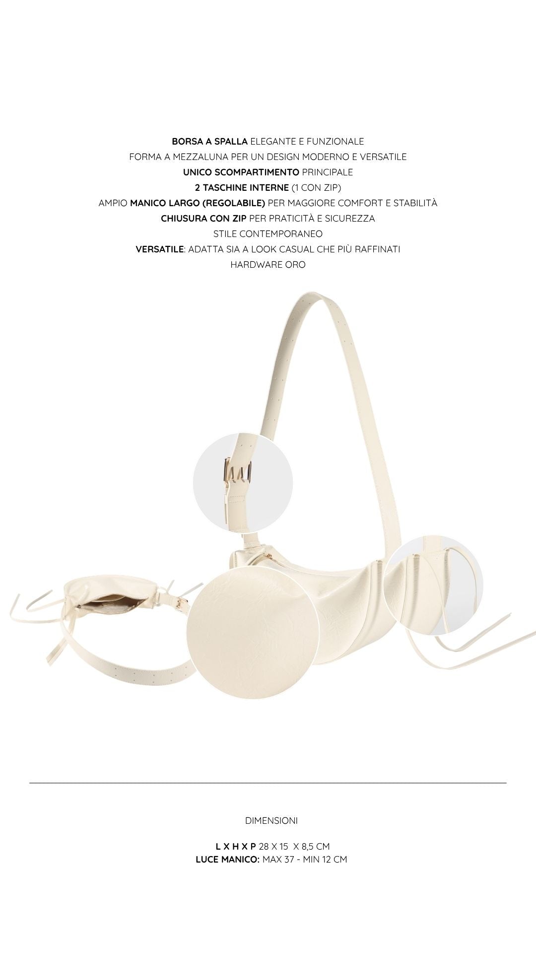 Borsa a spalla EMILY - CREAM (PREVENDITA)