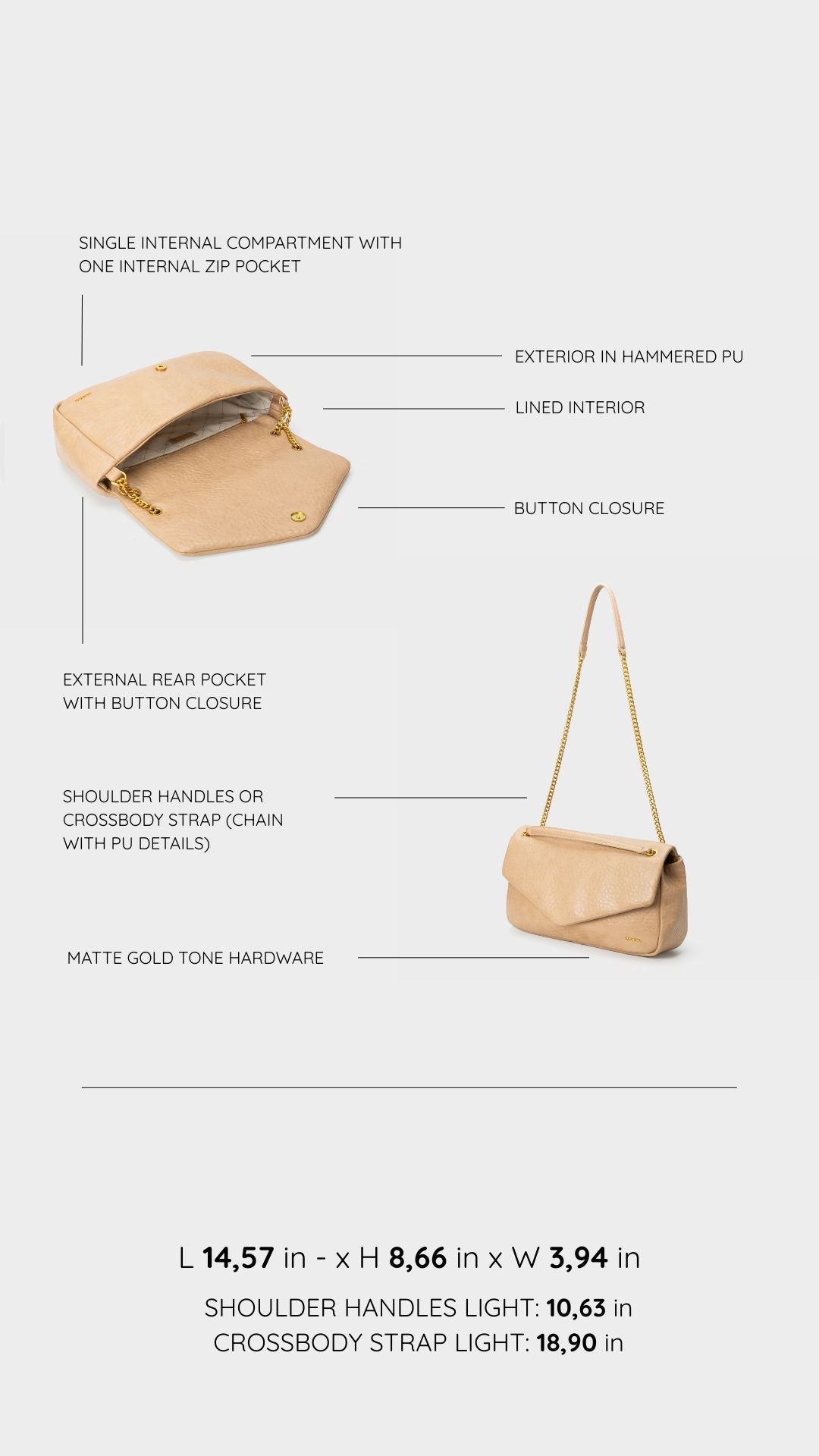 Borsa a spalla KAYLA- BEIGE