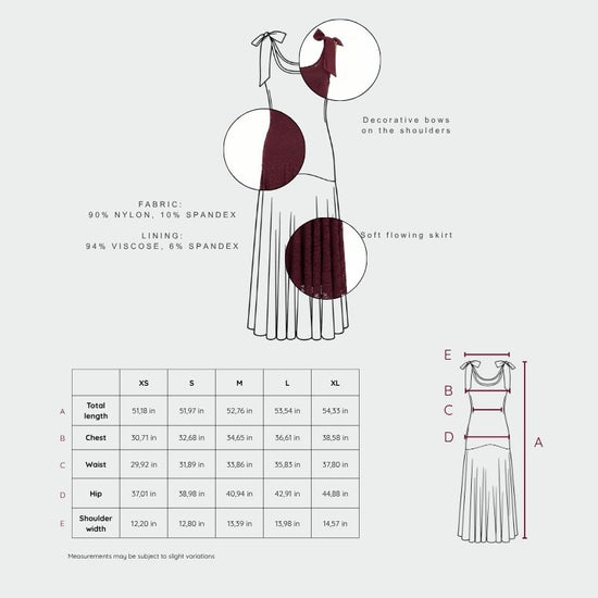 Vestito NIKI - BURGUNDY