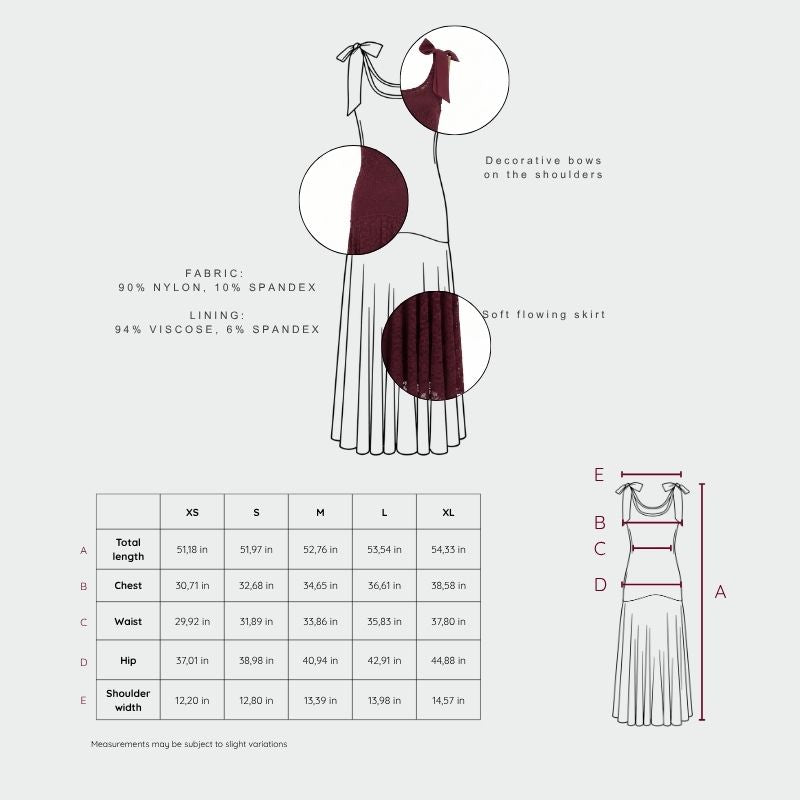 Vestito NIKI - BURGUNDY