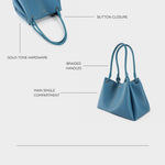 Bolso de hombro grande CHERYL - AZUL VERDE