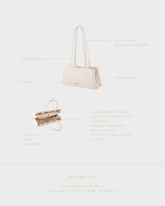 Borsa a mano PEARL- SNOW PEARL