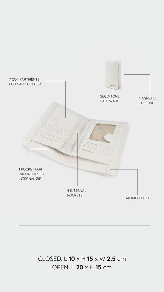 CHERYL BIG Wallet - WHITE