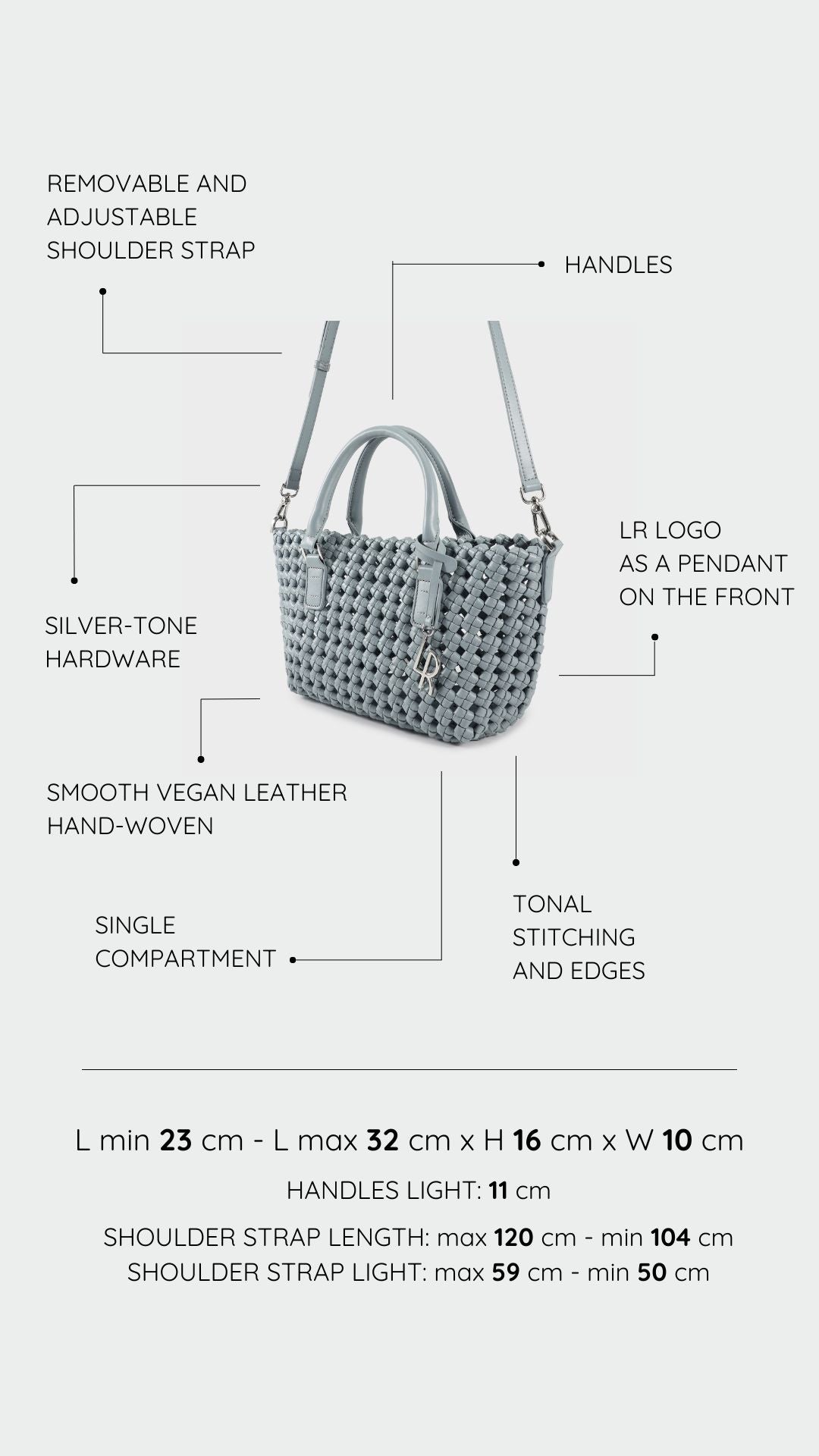 Borsa a tracolla YVETTE - ELEPHANT