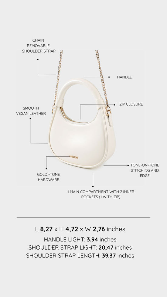 Mini bag a mano LADY - IVORY