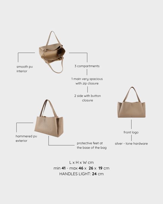 Borsa a spalla IVORY - BAYLES TAUPE