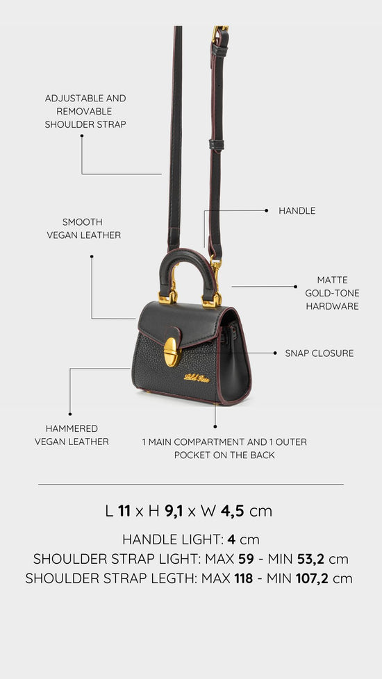 Mini bag KITTY - BLACK