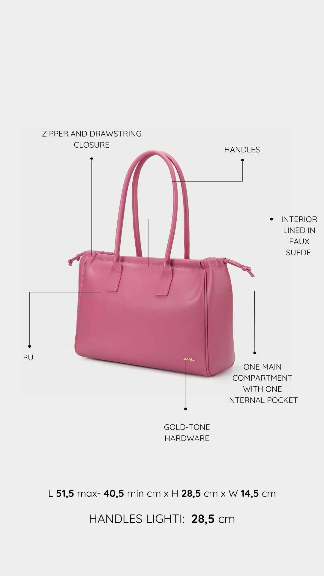Borsa a spalla SKYLER - TAFFY PINK