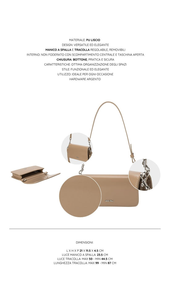 Borsa a spalla NICOLE - TAUPE