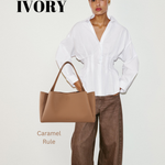 Shoulder bag IVORY - CARAMEL RULE