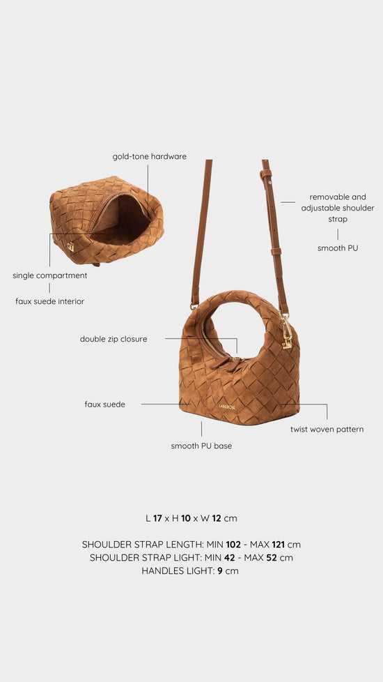 Borsa a mano WEAVE - CAMEL