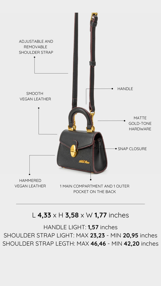 Mini bag KITTY - BLACK
