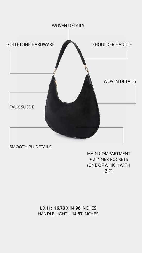 BORSA A SPALLA AURORA - BLACK