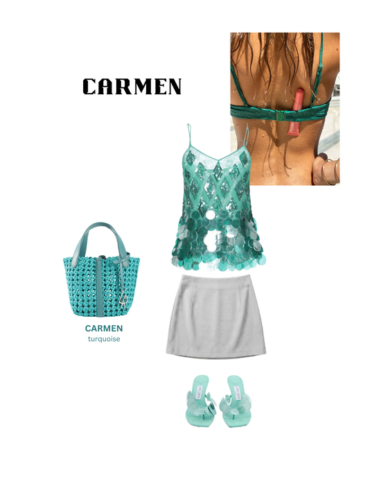 CARMEN Handbag - TURQUOISE