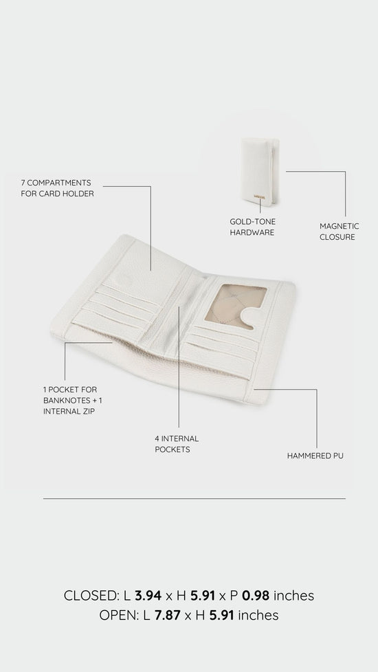 CHERYL BIG Wallet - WHITE